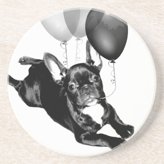 Birthday French Bulldog Coaster (Front)
