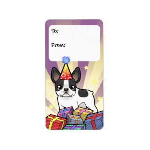 Birthday French Bulldog Gift Tags