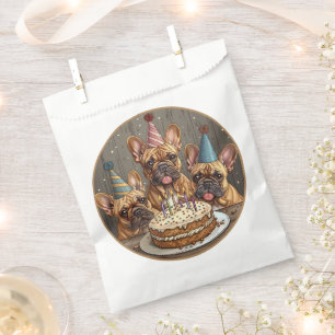 Birthday French Bulldogs Party Hats Favour Bags