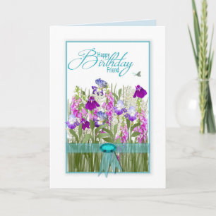 Birthday, Friend, Beautiful Flowers from Gardens Card