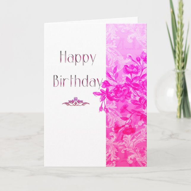 Birthday Friend (pink) Card (Front)