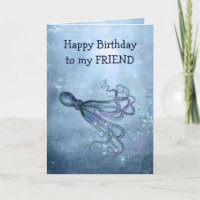 Birthday Friends Stick Octopus to your face Quote