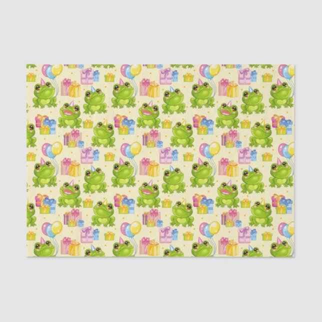 Birthday Frogs  Tissue Paper (Front)
