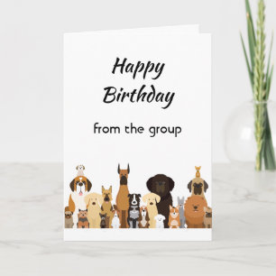 Birthday from the Group Fun Dog Breeds Card