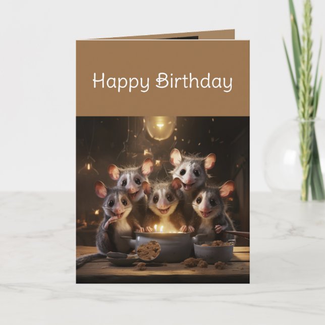 Birthday Fun From Group All of Us Opposum Animals Card (Front)