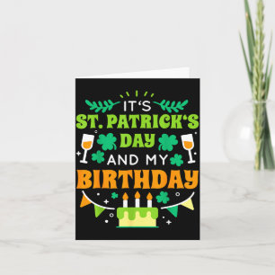 Birthday Funny Born On St Patricks Day 2020  Card