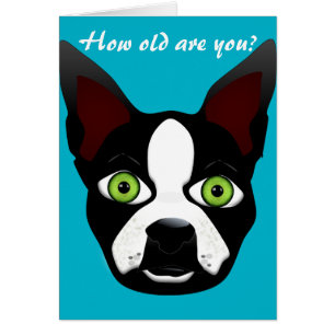 Birthday Funny Retro Boston Terrier Rescue Dog