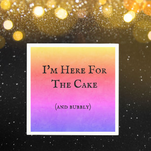 Birthday Funny Saying Champagne Dessert Napkin