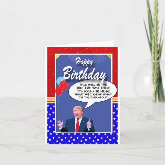 BIRTHDAY funny TRUMP (PERSONALISE) Card (Front)