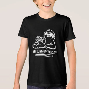 Birthday Gaming Sloth Levelling Up Today Tri-Blend Shirt