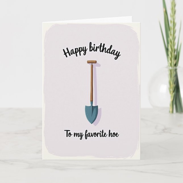 Birthday Garden Tool Card (Front)