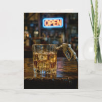 Birthday Gasoline Nozzle in a Whiskey Glass