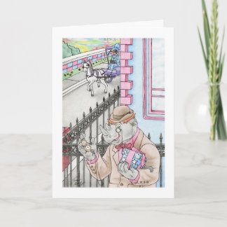 Birthday Gentleman Rhino Card