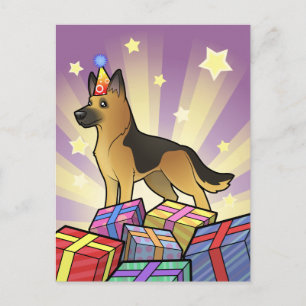 Birthday German Shepherd Postcard