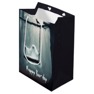 Birthday Ghost and Raven Medium Gift Bag