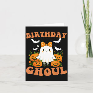 Birthday Ghoul Funny Spooky Ghost Halloween Card