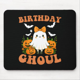 Birthday Ghoul Funny Spooky Ghost Halloween Mouse Mat
