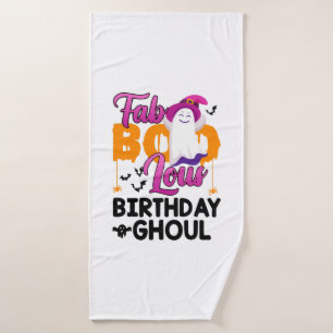 Birthday Ghoul Halloween Girls Womens Fab Boo Lous Bath Towel