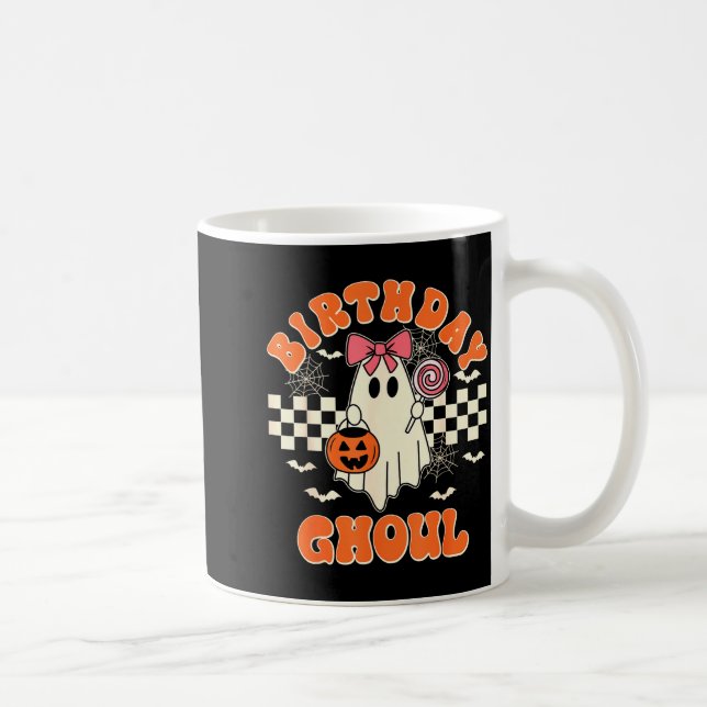 Birthday Ghoul Soky Season Groovy Halloween Kids G Coffee Mug (Right)