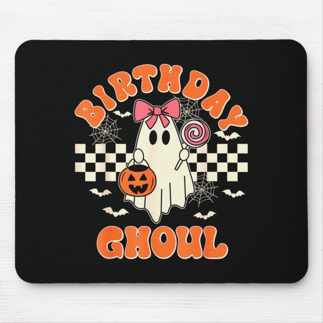 Birthday Ghoul Soky Season Groovy Halloween Kids G Mouse Mat (Front)