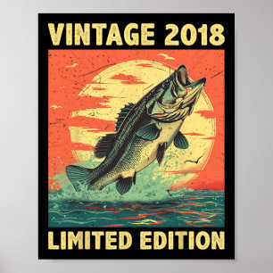 Birthday Gift 2018 Fishing Fisherman Fish Born In Poster