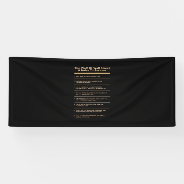 Birthday Gift 6 Rules To Success Banner (Horizontal)