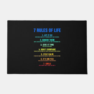 Birthday Gift 7 Rules Of Life Doormat