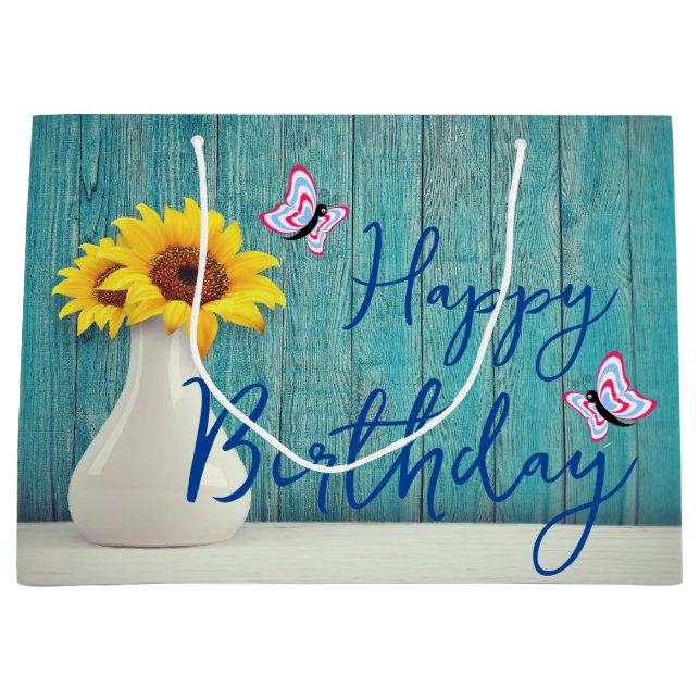 Birthday Gift Bag - Small, Glossy (Front)