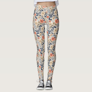 Birthday Gift Beige, Pink, and Orange Leggings