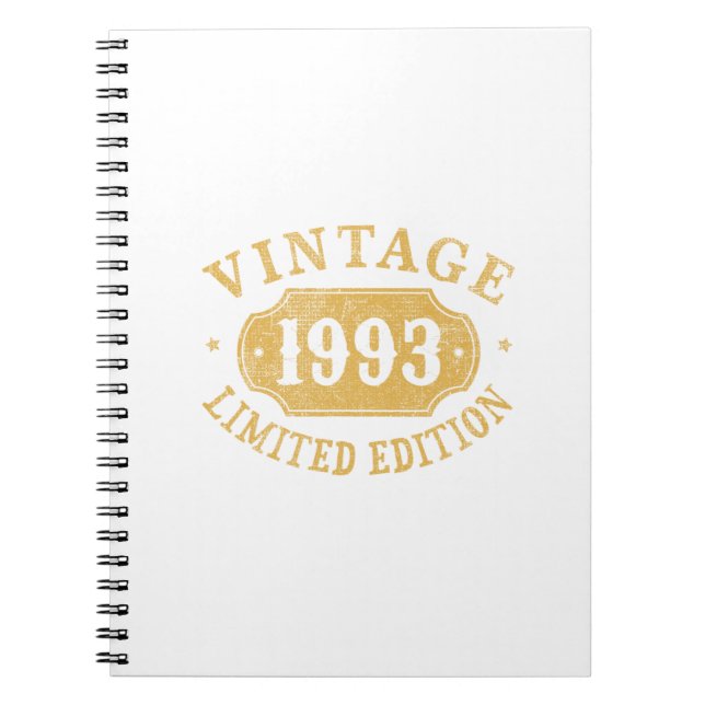 Birthday Gift Best Limited for the 1993s Notebook (Front)