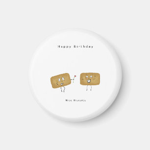 Birthday gift, biscuit themed gift, cute magnet