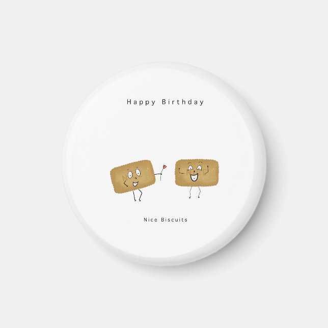 Birthday gift, biscuit themed gift, cute magnet (Front)
