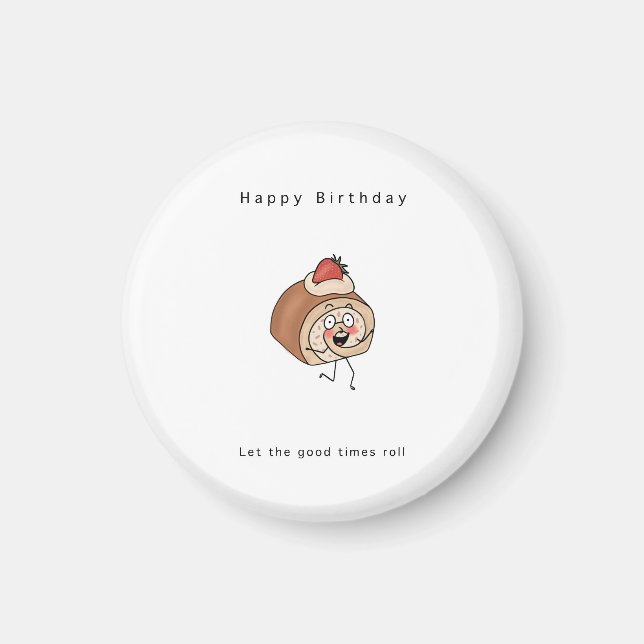 Birthday gift, cake magnet, funny gift magnet (Front)