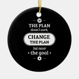 Birthday Gift Change The Plan But Never The Goal Ceramic Tree Decoration