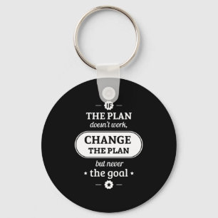 Birthday Gift Change The Plan But Never The Goal Key Ring