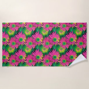 Birthday Gift Colourful Daisy Flower Arrangement Beach Towel