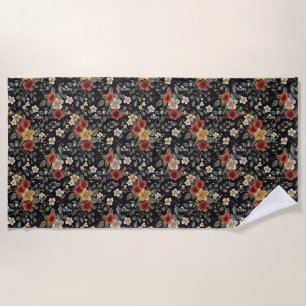 Birthday Gift Colourful Floral Beach Towel