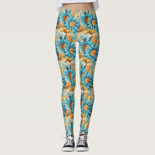 Birthday Gift Colourful Floral Leggings