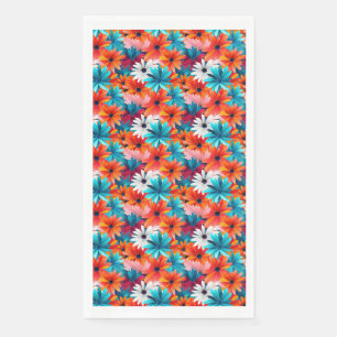 Birthday Gift Colourful Floral Seamless Background Napkin