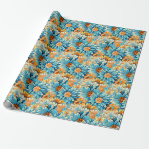 Birthday Gift   Colourful Floral Wrapping Paper