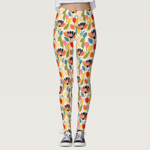 Birthday Gift Colourful Flower Seamless Leggings