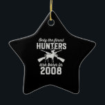 Birthday gift Deer Hunter Hunting for 2008s Ceramic Tree Decoration<br><div class="desc">The best birthday present for kid who was born on 2008. A limited edition designed only for your kid! Check out our collection</div>