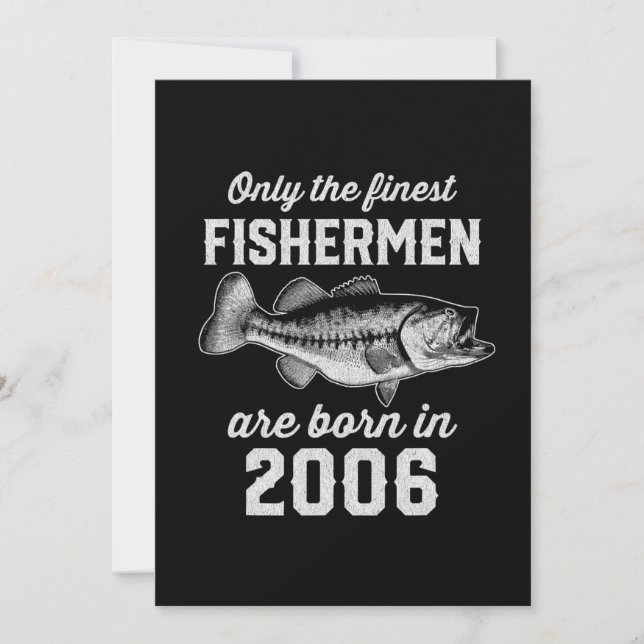 Birthday Gift Fisherman Fishing 2006 Invitation (Front)