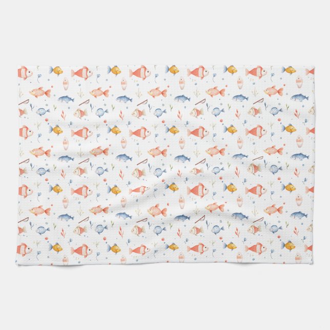 Birthday Gift | Fishing May Not Be Everything Tea Towel (Horizontal)