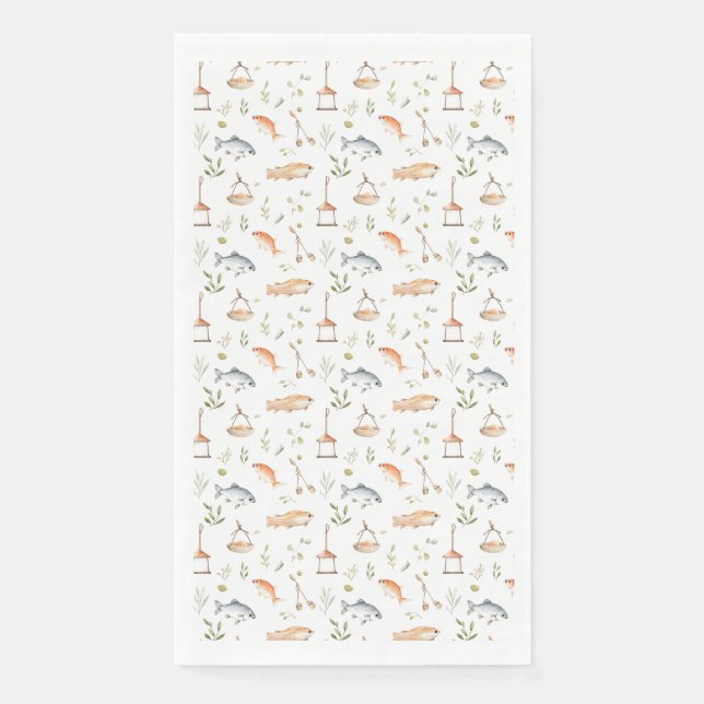 Birthday Gift | Fishing With Me Napkin (Front)