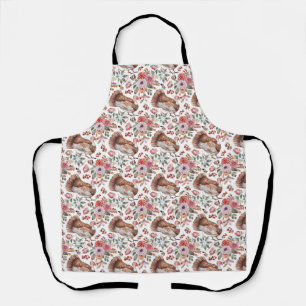 Birthday Gift   Floral and Bird With Turkeys Apron