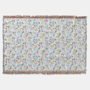 Birthday Gift Floral Architecture Throw Blanket