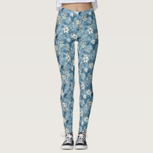 Birthday Gift   Floral Watercolor Design Leggings
