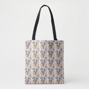 Birthday Gift   Floral With Champagne Glasses Tote Bag
