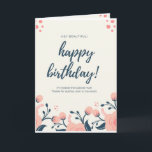 Birthday Gift For Girlfriend Folded Greeting Card<br><div class="desc">Happy Birthday Beautifull Gift Romantic Card for Girlfriend And Wife. Fiancee
This cute Pink Colourful Happy Birthday card is a fun way to celebrate your special someone's birthday! You Can Customise and write your own custom message on the card,  This Is A Great Way To Celebrate!</div>